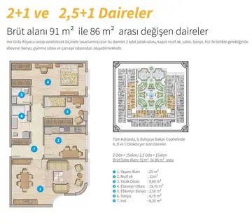 2+1 kat planı