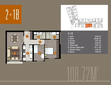 2+1 kat planı