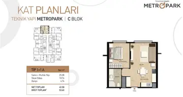 1+1 kat planı