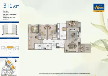 3+1 kat planı