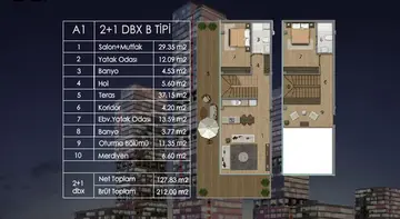 2+1 kat planı