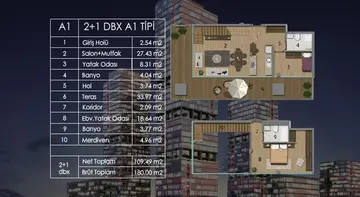 2+1 kat planı