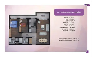 2+1 kat planı