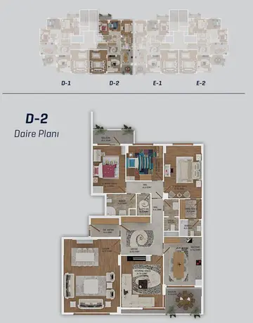 4+1 kat planı