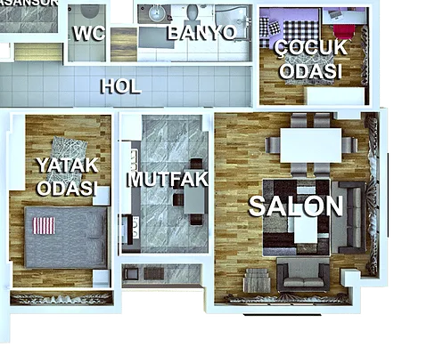 2+1 kat planı