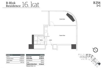 1+1 kat planı