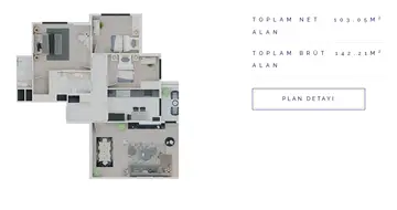 3+1 kat planı