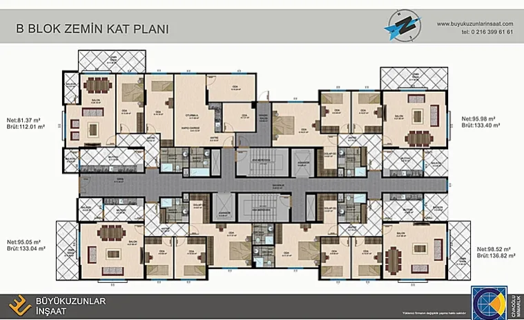 3+1 kat planı