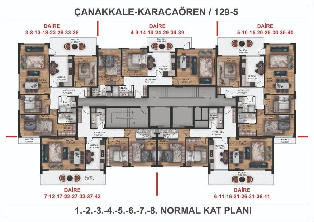 3+1 kat planı
