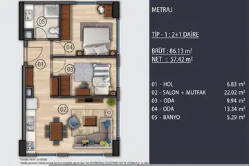 2+1 kat planı