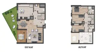 3+1 kat planı
