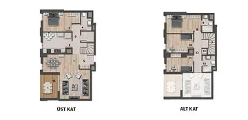 4+1 kat planı