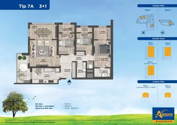 3+1 kat planı