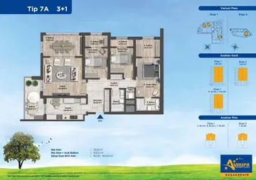 3+1 kat planı