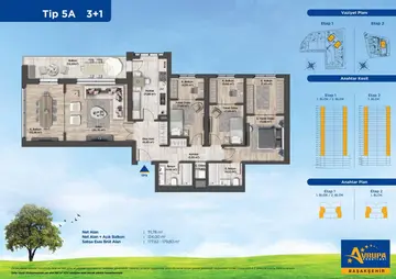 3+1 kat planı