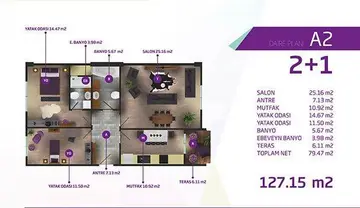 2+1 kat planı