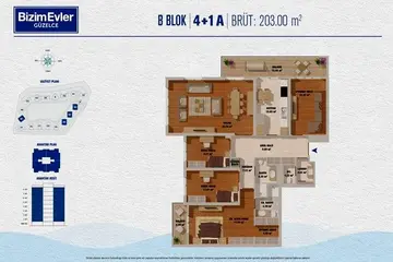 4+1 kat planı