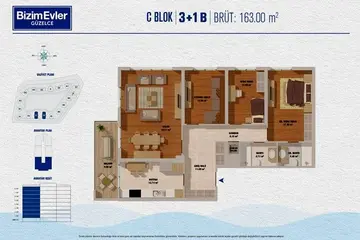 3+1 kat planı
