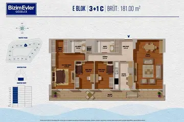 3+1 kat planı