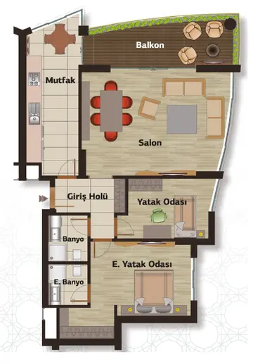 2+1 kat planı