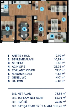 1 kat planı