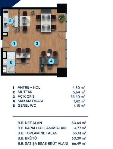 1 kat planı