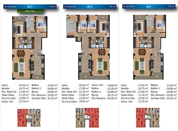 3+1 kat planı