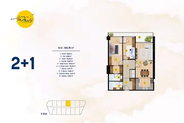 2+1 kat planı
