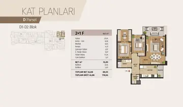 2+1 kat planı