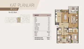 3+1 kat planı
