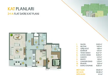 2+1 kat planı