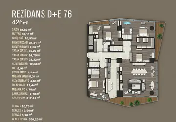 5+1 kat planı