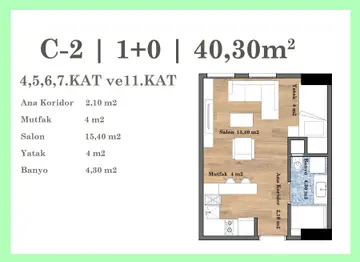 1 kat planı