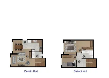 2+1 kat planı
