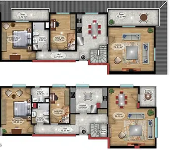 4+2 kat planı