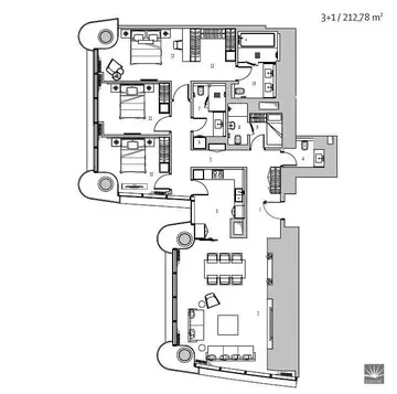 3+1 kat planı