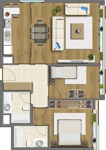 2+1 kat planı