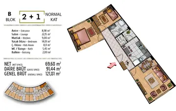 2+1 kat planı