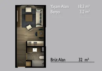 1 kat planı