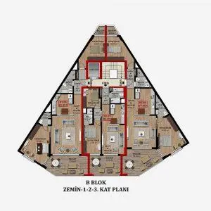 2+1 kat planı
