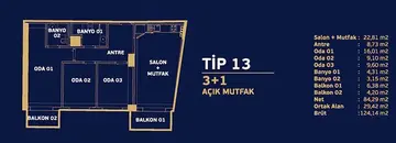 3+1 kat planı