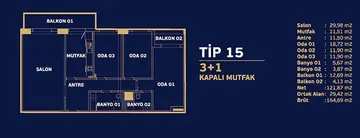 3+1 kat planı