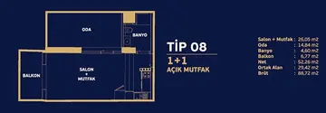 3+1 kat planı