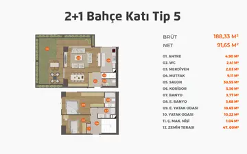 2+1 kat planı