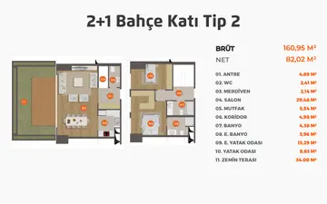 2+1 kat planı