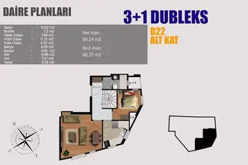3+1 kat planı