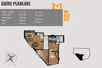 2+1 kat planı