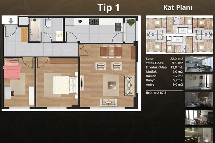 2+1 kat planı