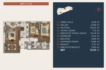 2+1 kat planı