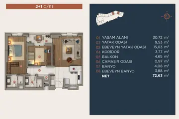 2+1 kat planı